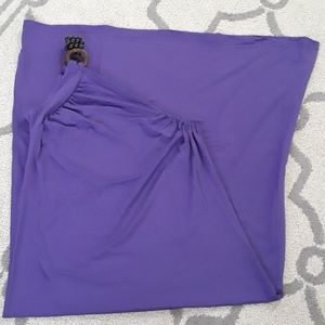 Angela One shoulder purple maxi dress